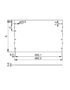 Panel para rack 19" 1U Ventilado OXIDON 2
