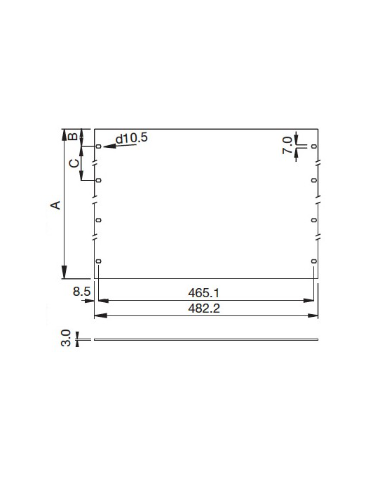 Panel para rack 19" 1U Ventilado OXIDON