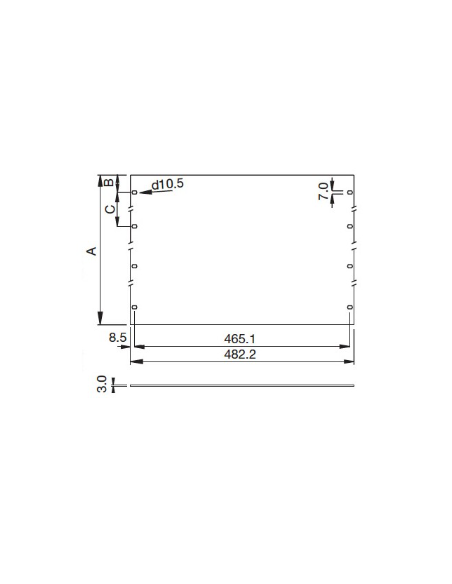 Panel para rack 19" 1U Ventilado OXIDON