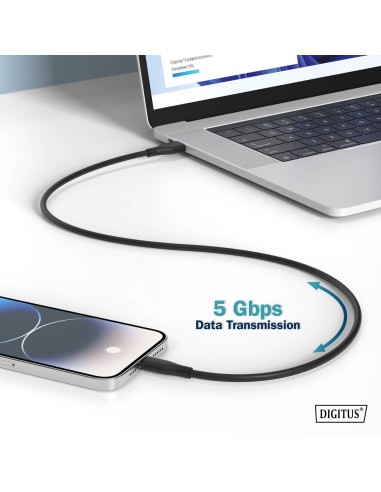 Cable USB de silicona, USB 5 Gbps, 2 m