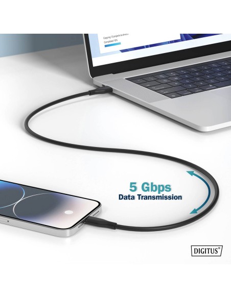 Cable USB de silicona, USB 5 Gbps, 2 m