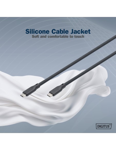 Cable USB de silicona, USB 5 Gbps, 2 m