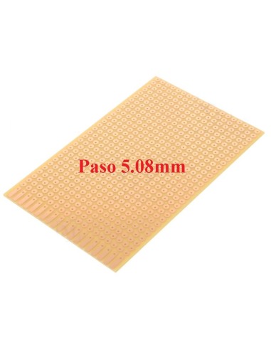 PLACA BAQUELITA DE TOPOS PASO 5,08mm 160X100mm