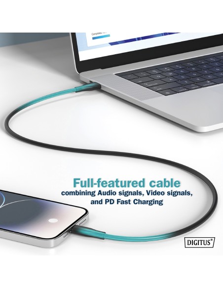 Cable USB de silicona, USB 20 Gbps, 2 m, negro