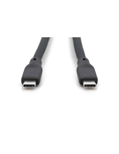 Cable USB de silicona, USB 20 Gbps, 2 m, negro