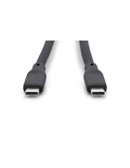 Cable USB de silicona, USB 20 Gbps, 2 m, negro