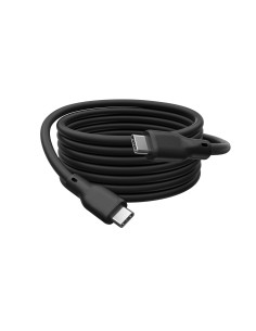 Cable USB de silicona, USB 20 Gbps, 2 m, negro 2