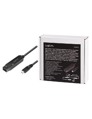 Cable USB-C/M a USB-C/H, amplificador, 5 m