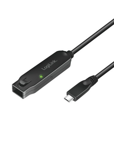 Cable USB-C/M a USB-C/H, amplificador, 5 m