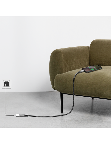 Cable USB-C/M a USB-C/H, PD, aluminio, 1 m