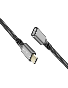 Cable USB-C/M a USB-C/H, PD, aluminio, 2 m 2