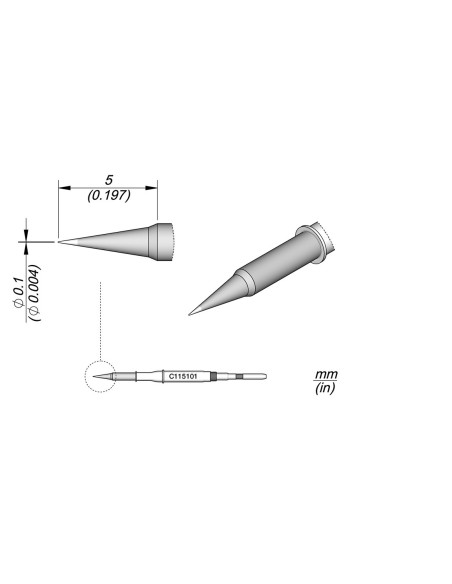CARTUCHO JBC CONICAL 0.1