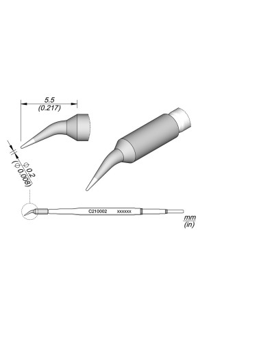 CONICAL BENT CARTRIDGE 0.2
