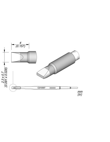 CHISEL CARTRIDGE 2.3X0.7