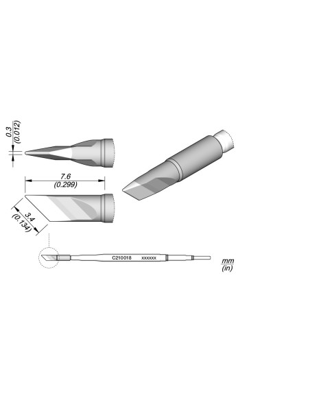 KNIFE CARTRIDGE 3.4X0.3