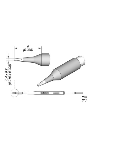 CHISEL CARTRIDGE 0.4X0.2