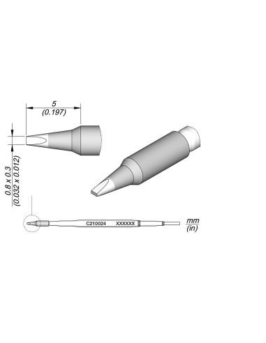 CHISEL CARTRIDGE 0.8X0.3