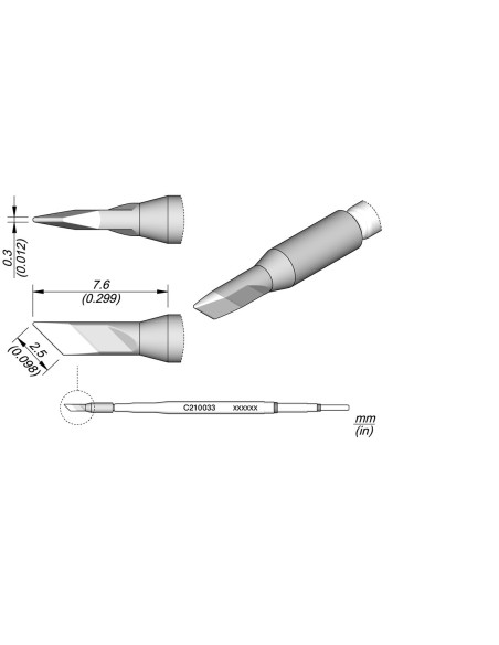 KNIFE CARTRIDGE 2.5X0.3