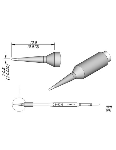 CONICAL CARTRIDGE 0.5MM