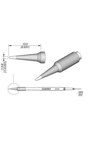 CONICAL CARTRIDGE 0.8MM