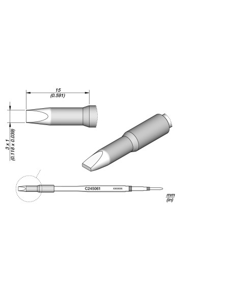 CHISEL CARTRIDGE 3X1