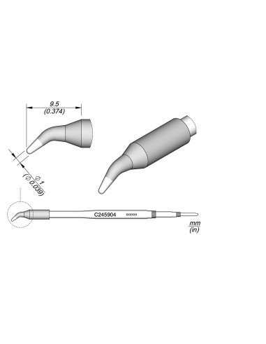 CONICAL BENT CARTRIDGE 0.1