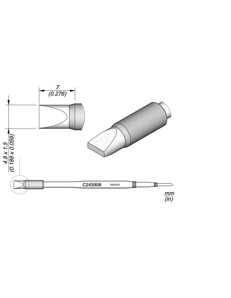 PUNTA JBC CISEL 4.8X1.5 HT