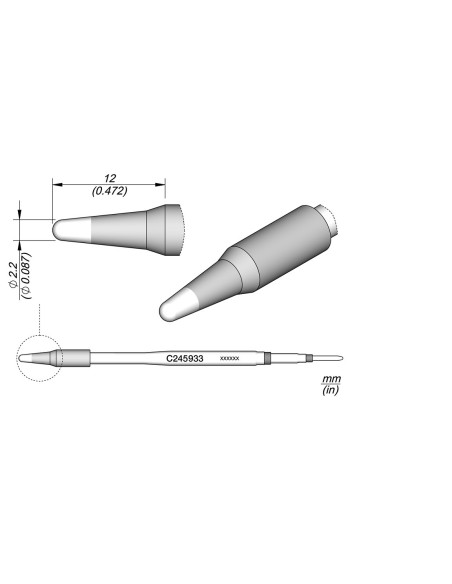 CONICAL CARTRIDGE 2.2MM