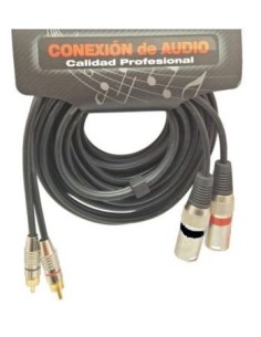 CABLE AUDIO 2 RCA MACHO - 2 XLR MACHO 3mts.