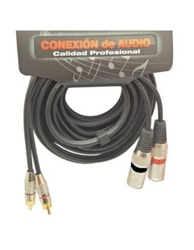 CABLE AUDIO 2 RCA MACHO - 2 XLR MACHO 3mts.