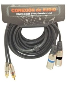 CABLE AUDIO 2 XLR-MACHO A 2 RCA MACHO 5MTS