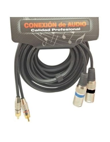 CABLE AUDIO 2 XLR-MACHO A 2 RCA MACHO 5MTS