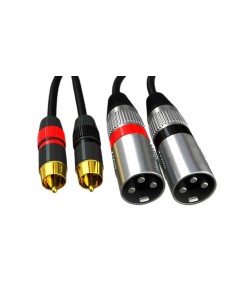 CABLE AUDIO 2 XLR-MACHO A 2 RCA MACHO 5MTS 2