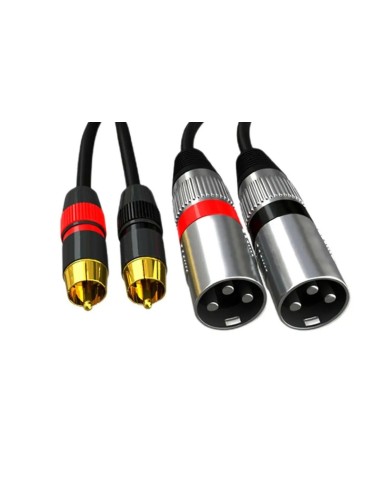 CABLE AUDIO 2 XLR-MACHO A 2 RCA MACHO 5MTS