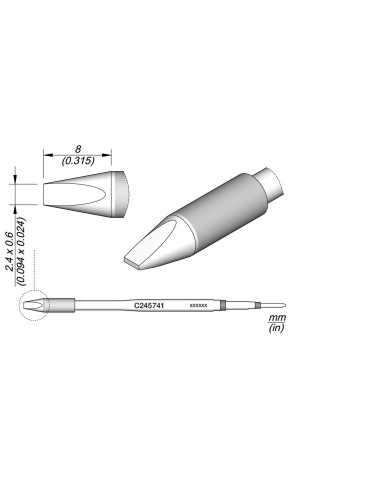 CHISEL CARTRIDGE 2.4X0.6 HT