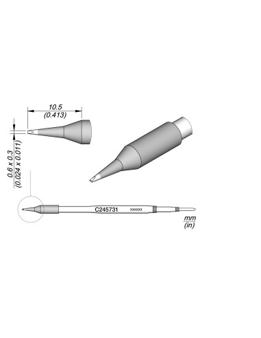 CHISEL CARTRIDGE 0.6X0.3
