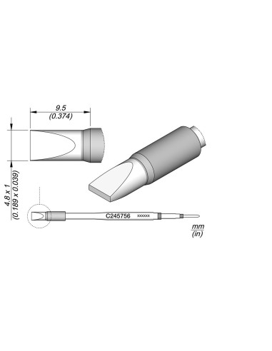 CHISEL CARTRIDGE 4.8X1 HT