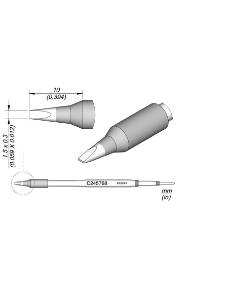 CHISEL CARTRIDGE 1.5X0.3