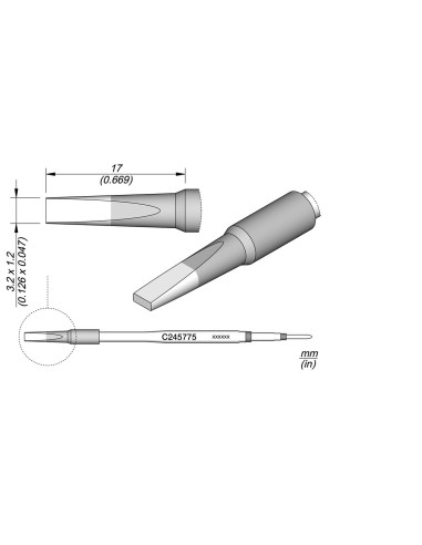 CHISEL CARTRIDGE 3.5X1.2