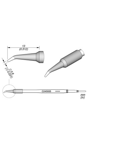 CONICAL BENT CARTRIDGE 0.8