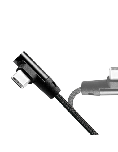 Cable USB-C, C/M (90°) a USB-A/M, 1 m