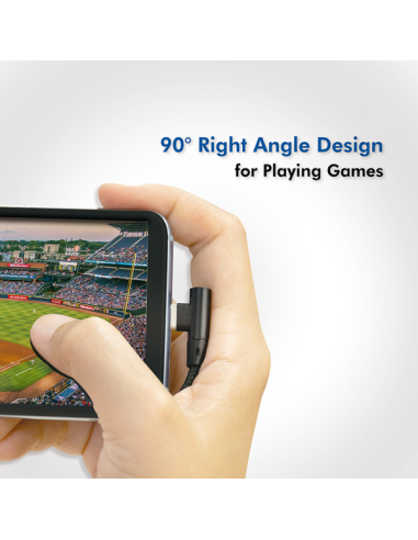 Cable USB-C, C/M (90°) a USB-A/M, 1 m