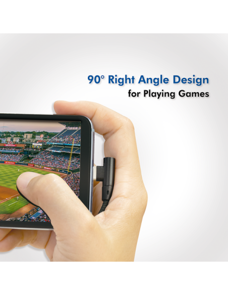 Cable USB-C, C/M (90°) a USB-A/M, 1 m