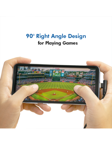 Cable USB-C, C/M (90°) a USB-A/M, 1 m