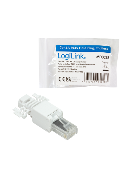Conector RJ45, Cat.6A, montaje sin herramientas