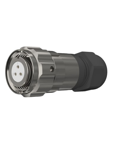 CONECTOR HEMBRA AEREO 3-PINS T-10 CON RACOR 10A 280V