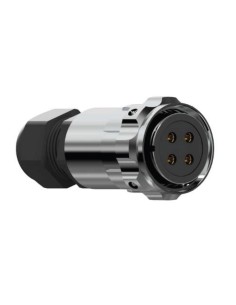 CONECTOR HEMBRA AEREO 4-PINS T-10 CON RACOR 10A 280V