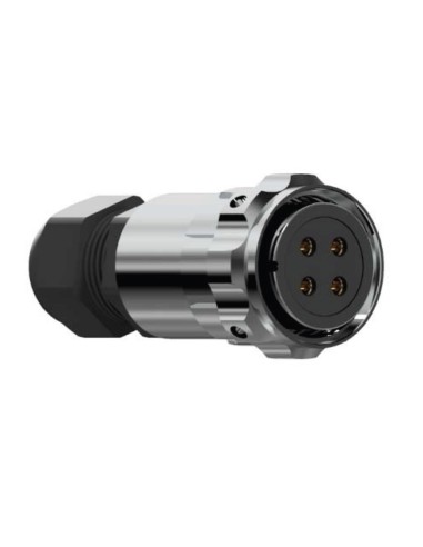 CONECTOR HEMBRA AEREO 4-PINS T-10 CON RACOR 10A 280V