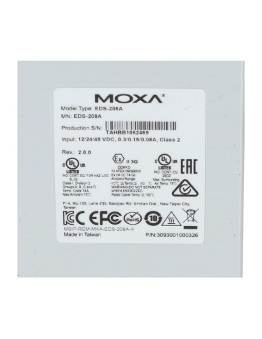 SWITCH 8x INDUSTRIAL 10/100