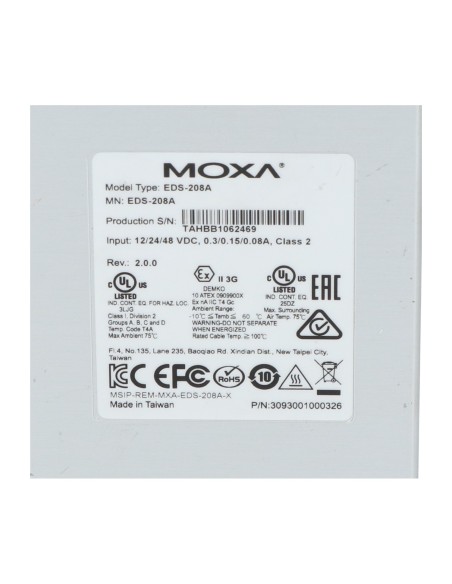 SWITCH 8x INDUSTRIAL 10/100